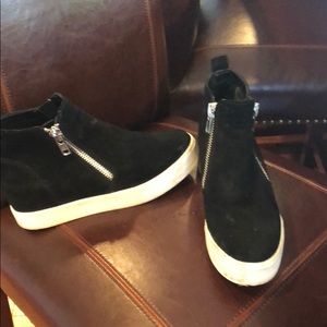 Steve Madden wedge sneakers black sz 8